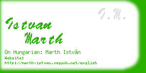 istvan marth business card